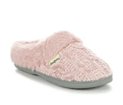 Dearfoams Cable Knit Chenille Slippers