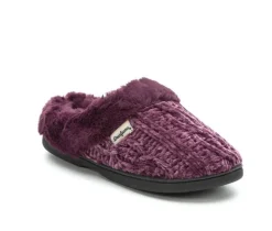 Dearfoams Cable Knit Chenille Slippers