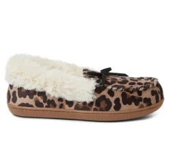 Dearfoams Kristen Holiday Tie Moccasin Slippers
