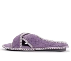 MUK LUKS Ada Micro Chenille Criss Cross Slippers