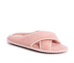 MUK LUKS Ada Micro Chenille Criss Cross Slippers