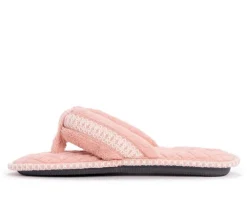 MUK LUKS Darlene Micro Chenille Thong Slippers