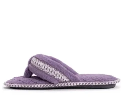 MUK LUKS Darlene Micro Chenille Thong Slippers