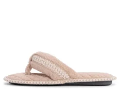 MUK LUKS Darlene Micro Chenille Thong Slippers