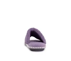 MUK LUKS Sally Micro Chenille Open Toe Scuff Slippers