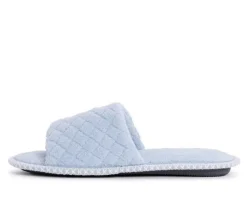 MUK LUKS Sally Micro Chenille Open Toe Scuff Slippers