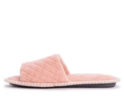 MUK LUKS Sally Micro Chenille Open Toe Scuff Slippers