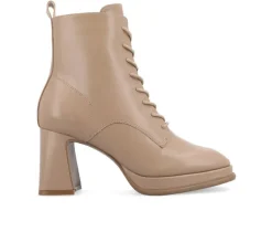 Women's Journee Collection Kalindi Lace Up Heeled Booties