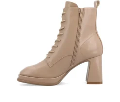 Women's Journee Collection Kalindi Lace Up Heeled Booties