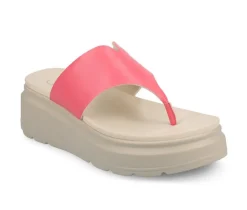 Women's Journee Collection Carah Platform Flip-Flops