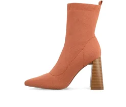 Women's Journee Collection Noralinn Heeled Stretch Knit Booties