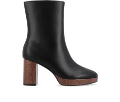 Women's Journee Collection Romer Block Heeled Platform Booties