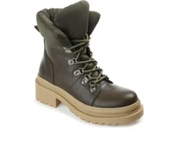 Women's Journee Collection Irrah Heeled Combat Booties