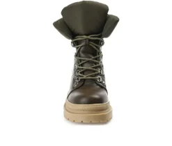 Women's Journee Collection Irrah Heeled Combat Booties