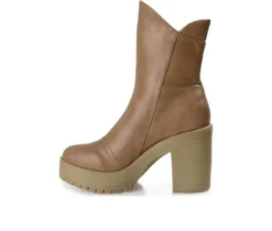 Women's Journee Collection Jaquie Block Heel Platform Booties