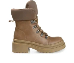 Women's Journee Collection Irrah Heeled Combat Booties