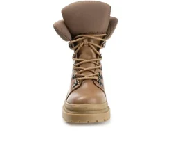 Women's Journee Collection Irrah Heeled Combat Booties