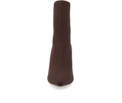 Women's Journee Collection Noralinn Heeled Stretch Knit Booties