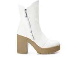 Women's Journee Collection Jaquie Block Heel Platform Booties