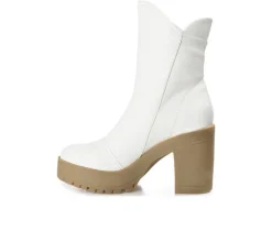 Women's Journee Collection Jaquie Block Heel Platform Booties