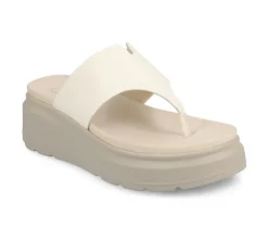 Women's Journee Collection Carah Platform Flip-Flops