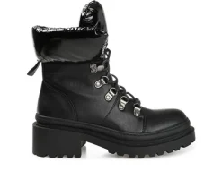 Women's Journee Collection Irrah Heeled Combat Booties