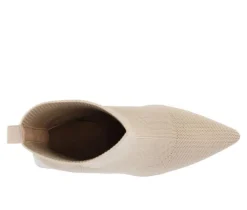 Women's Journee Collection Noralinn Heeled Stretch Knit Booties