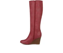 Women's Journee Collection Langly Wedge Knee High Boots