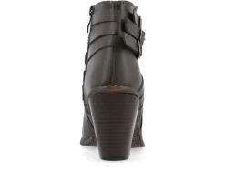 Women's Journee Collection Strap Wide Width Booties