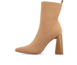 Women's Journee Collection Noralinn Heeled Stretch Knit Booties