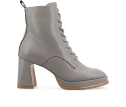 Women's Journee Collection Kalindi Lace Up Heeled Booties