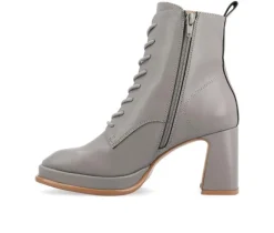 Women's Journee Collection Kalindi Lace Up Heeled Booties