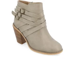 Women's Journee Collection Strap Wide Width Booties