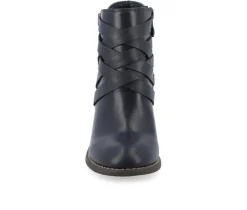 Women's Journee Collection Strap Wide Width Booties