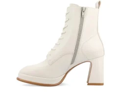 Women's Journee Collection Kalindi Lace Up Heeled Booties