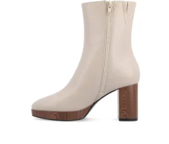 Women's Journee Collection Romer Block Heeled Platform Booties