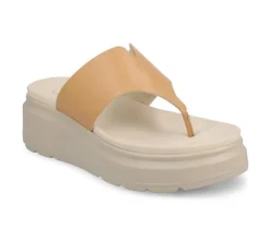 Women's Journee Collection Carah Platform Flip-Flops