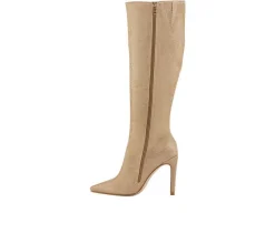 Women's Lady Couture Diamond Knee High Stiletto Boots