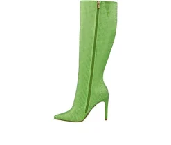 Women's Lady Couture Diamond Knee High Stiletto Boots