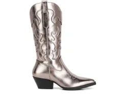 Women's London Rag Cowboy Metallic Western Boots
