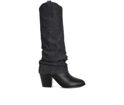 Women's London Rag Fab Cowboy Knee High Boots