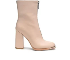 Women's London Rag Flower Blade Block Heel Booties