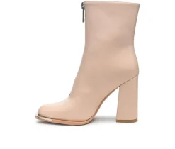 Women's London Rag Flower Blade Block Heel Booties