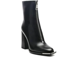 Women's London Rag Flower Blade Block Heel Booties