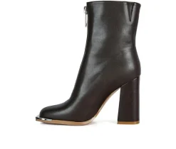 Women's London Rag Flower Blade Block Heel Booties