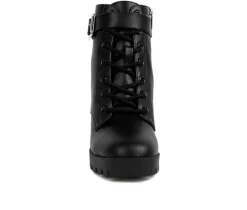 Women's London Rag Grahams Platform Heeled Combat Boots