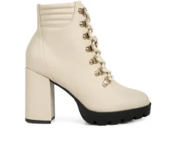 Women's London Rag Hamiltons Platform Heeled Combat Boots