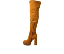 Women's London Rag Maple Over The Knee Heeled Boots