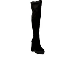 Women's London Rag Maple Over The Knee Heeled Boots