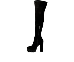 Women's London Rag Maple Over The Knee Heeled Boots